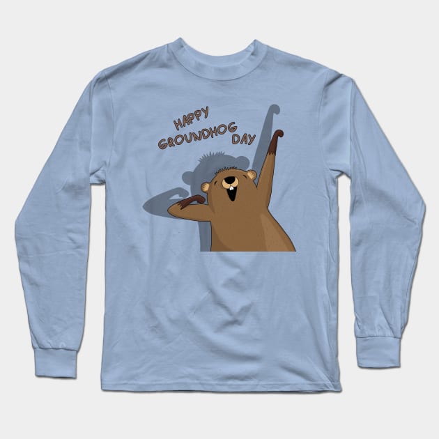 Groundhog day Long Sleeve T-Shirt by valentinahramov